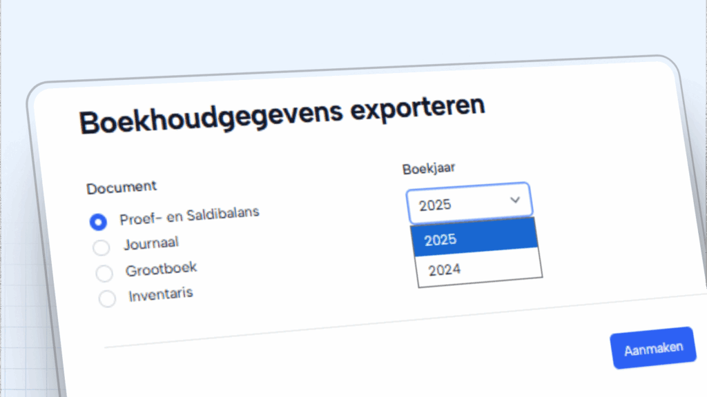 boekhouding exporteren