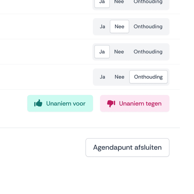 stemming algemene vergadering